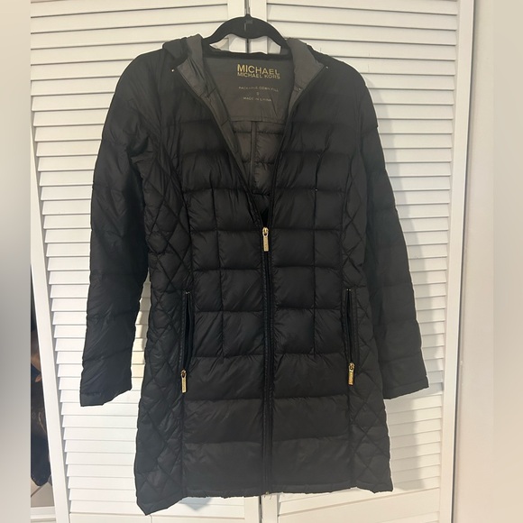 Michael Kors Womens Sz S Packable Down Filled Mid Length Puffer Jacket Coat - Picture 4 of 4